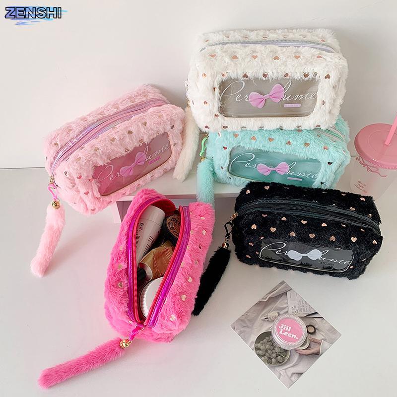 [Zen-t] ตุ๊กตา PVC Y2K Bow กระเป๋าเครื่องเขียน Desktop Storage Bowknot สไตล์เกาหลีกล่องดินสอ Aesthet