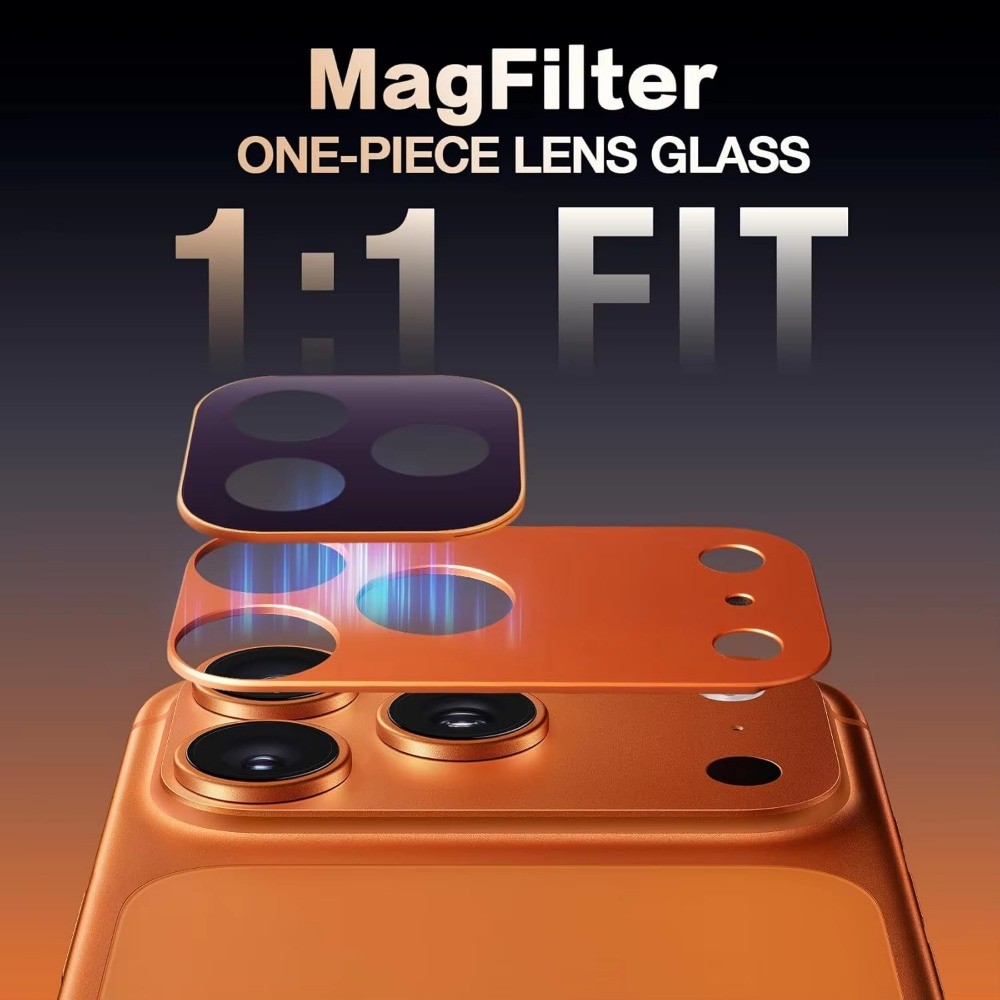 Magnetic ND Filter ตัวป้องกันเลนส์กล้องสําหรับ iPhone 17 Pro Max 17Pro คลุมทั้งหมดกล้องด้านหลัง AR A