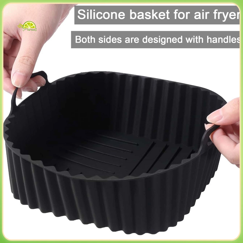 Air Fryer ตะกร้าซิลิโคนเครื่องล้างจาน Safe Air Fryer ตะกร้าซิลิโคนแบบใช้ซ้ําได้ Air Fryer ตะกร้าถาดส