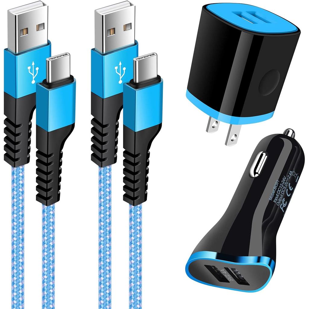 สําหรับ Motorola USB-C Car Charger + Fast Charger Block + 2 ประเภท C 3ft สําหรับ Moto G Stylus 5G/G 