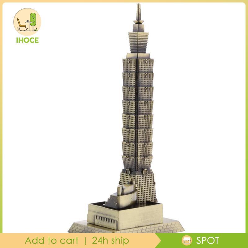 [Ihoce] Bronze Taipei 101 Tower Building Sculpture รูปปั้นของที่ระลึกการเดินทางธุรกิจของขวัญเครื่องป