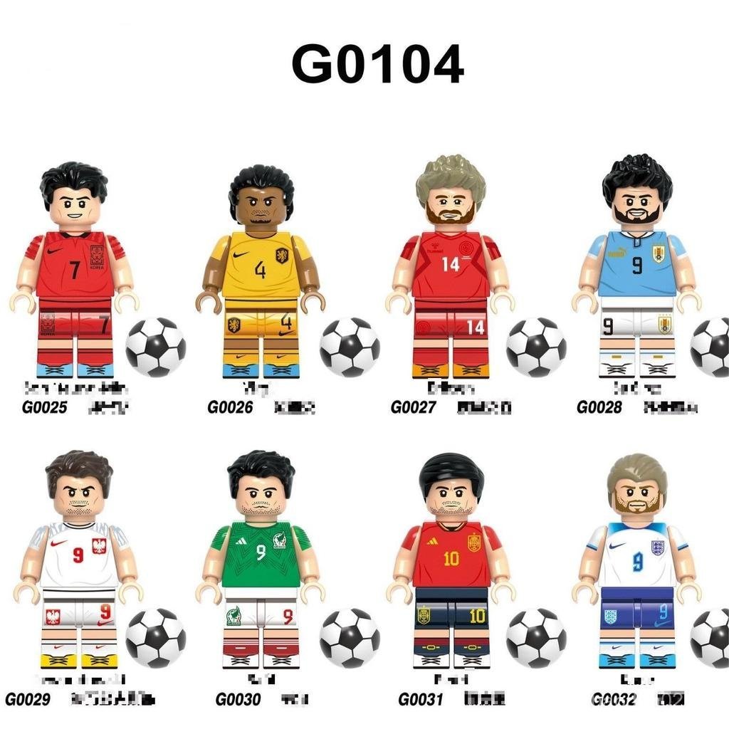 สินค้าใหม่การค้าต่างประเทศผลิตภัณฑ์ G0104 ประกอบของเล่นฟุตบอลเกม World Cup Series Building Block Min