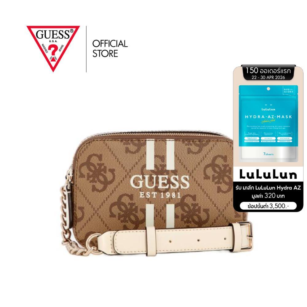 GUESS กระเป๋า รุ่น OS967213 NOELLE II CAMERA CROSSBODY สีน้ำตาล