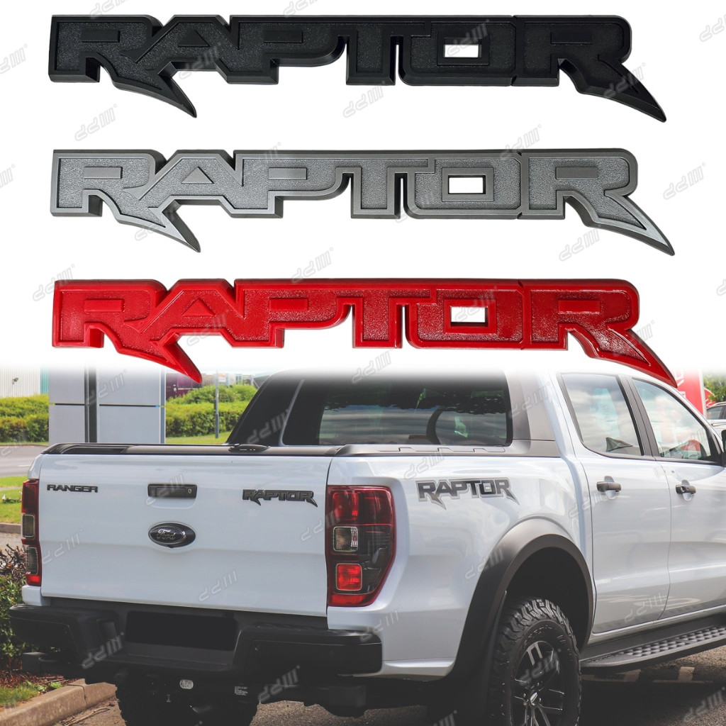 [OFFER] Ford Ranger Raptor T6 T7 T8 T9 RAPTOR Wording Logo Emblem Badge Raptor Word (สีดํา/เทา/แดง)
