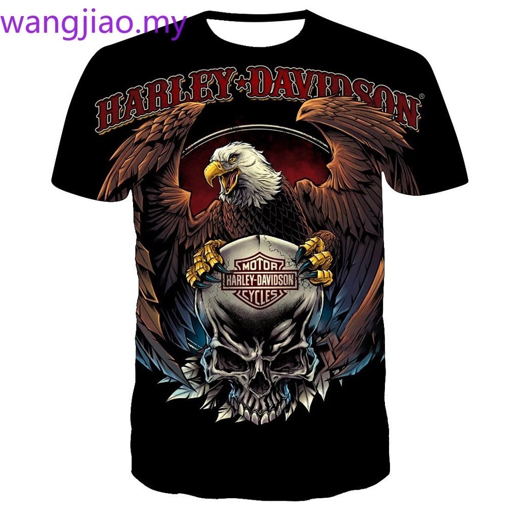 ผู้ชายs เสื้อยืด Full Body 3d พิมพ์ O-คอ Tshirt แฟชั่น Eagle เสื้อยืดลําลองเสื้อแขนสั้น S-5XL S-5XL
