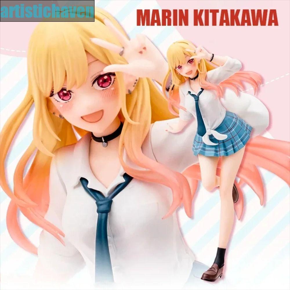 ARTISTICHAVEN Marin Kitagawa รูป, ชุดนักเรียนยืนรุ่น My Dress Up Darling Figure, Marin Figure 18 ซม.ขนาดสะสมคุณภาพ PVC รุ่นจอแสดงผล