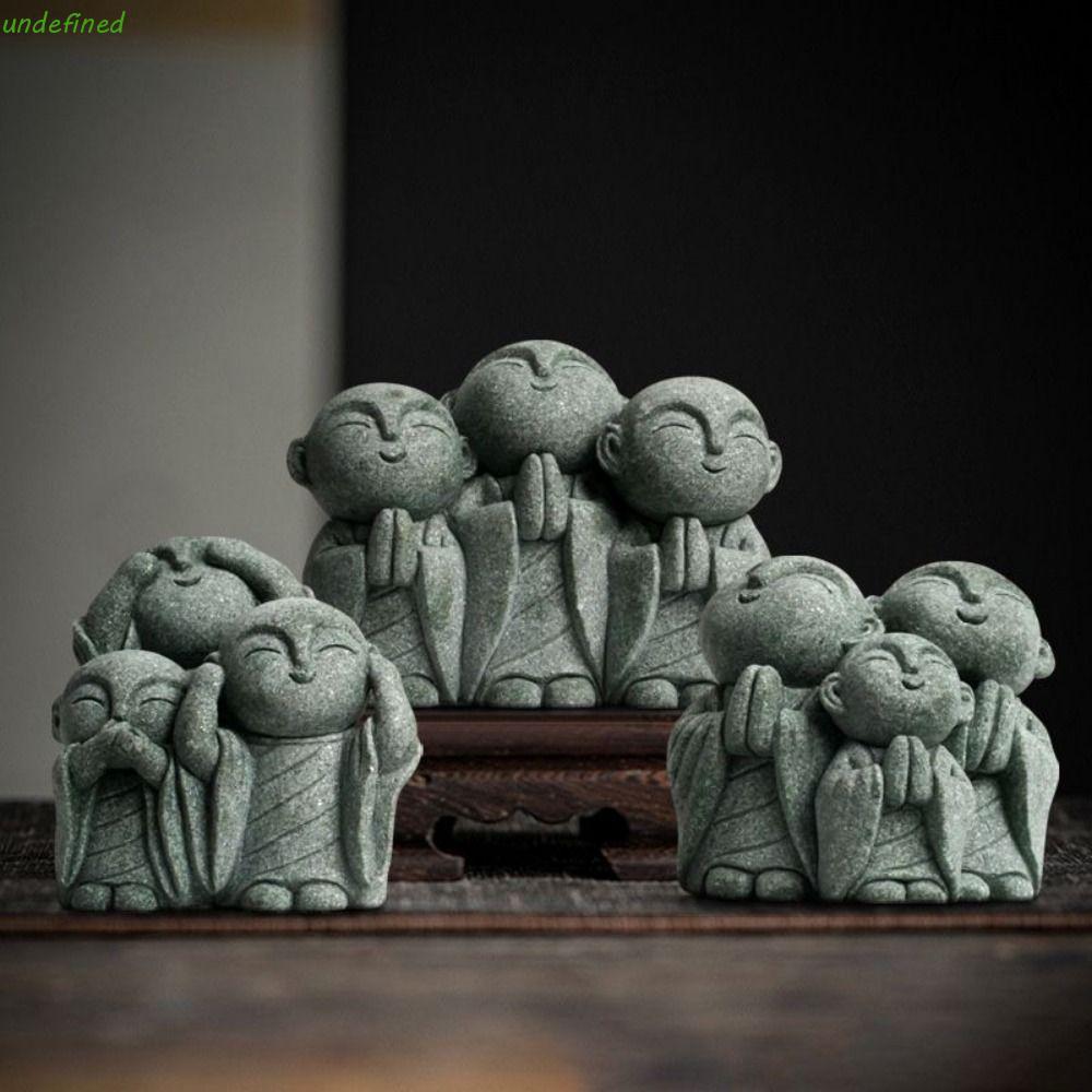 JARREDIW พระพุทธรูป,Handmade Miniature Little Monks ตุ๊กตา,ทนทานประณีตน่ารัก Zen Garden เครื่องประดับตกแต่งบ้าน