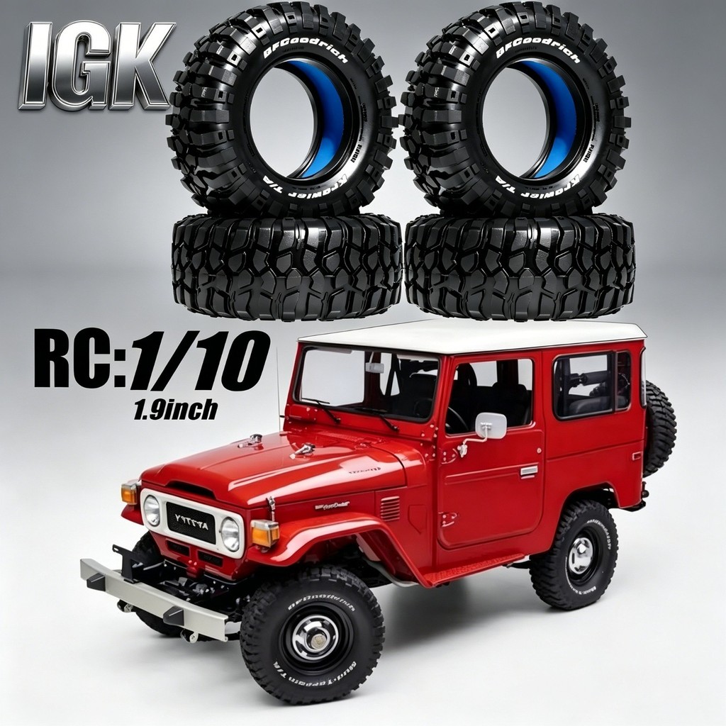 4 ชิ้น 1.9 "RC Crawler ยาง 98 มม.เส้นผ่านศูนย์กลางสําหรับ 1/10 1/12 Axial Traxxas MJX RC รถยนต์