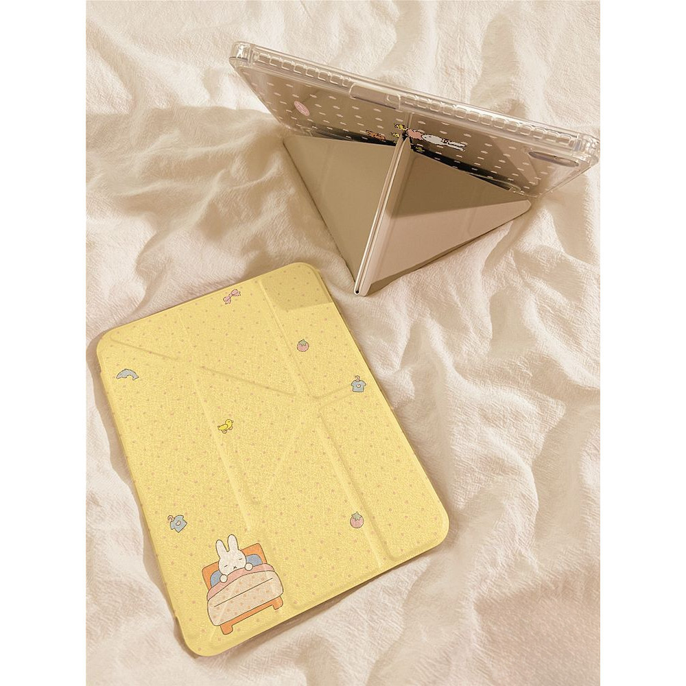 ลายจุดน่ารัก Miffy Rabbit Y + ลด 30% Apple ipad11 เคสป้องกันแท็บเล็ต air7 ช่องเสียบปากกา ipad10 รุ่นเคสแท็บเล็ต mini7 เคส ipad air4/5
