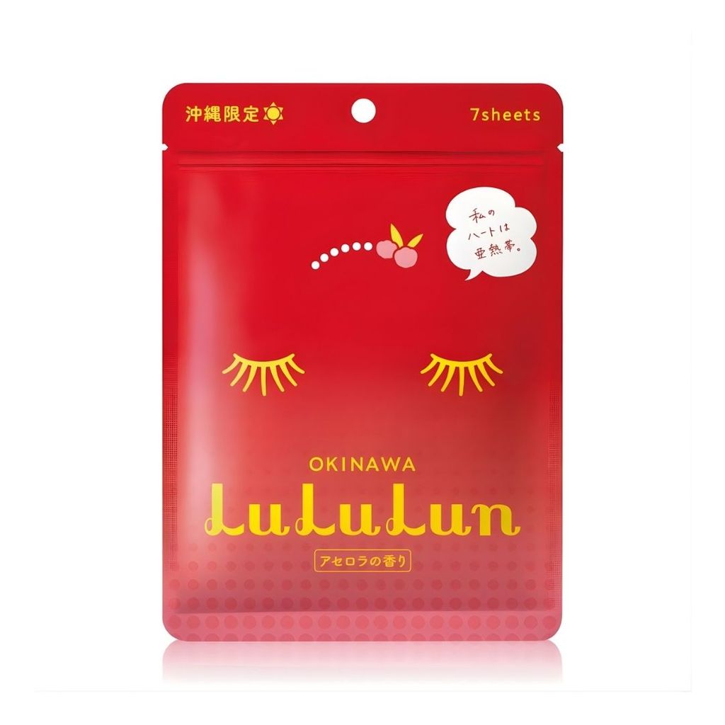 ลูลูลูน แผ่นมาสก์หน้าโอกินาวาอะเซโรล่า (LuLuLun Premium Okinawa Acerola Face Mask 7Sheet)