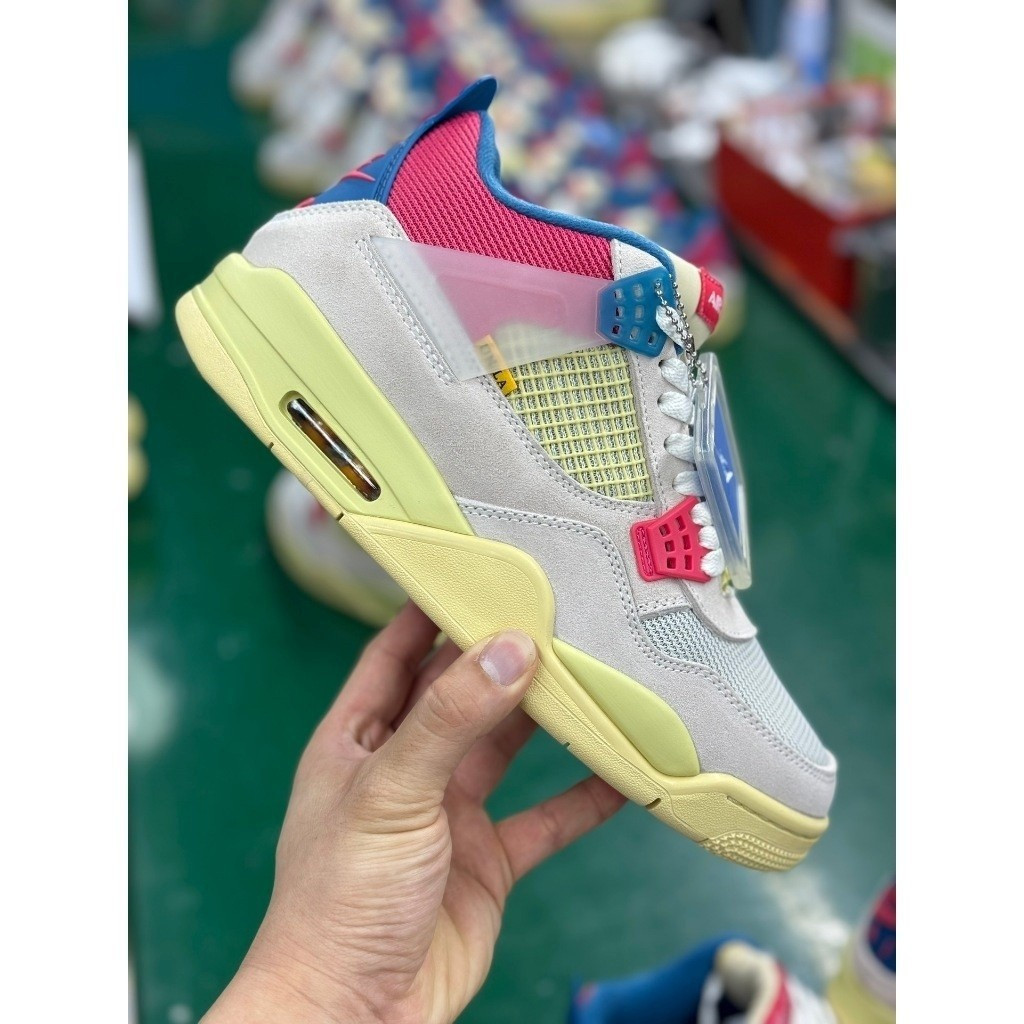 ราคาที่ดีที่สุด Union LA x 4 Retro Guava Ice DC9533-800 4 รองเท้าผ้าใบรองเท้าบาสเก็ตบอล