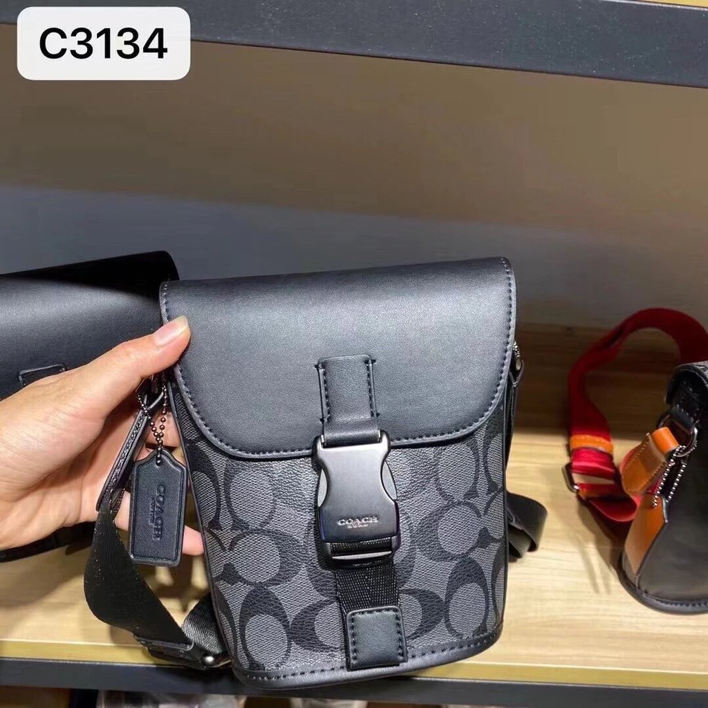 พร้อมสต็อกคลาสสิกผู้ชายcoachกระเป๋าผู้ชายกระเป๋าMessengerขนาดเล็กAll-MatchคลาสสิกPresbyopicหนังกระเป