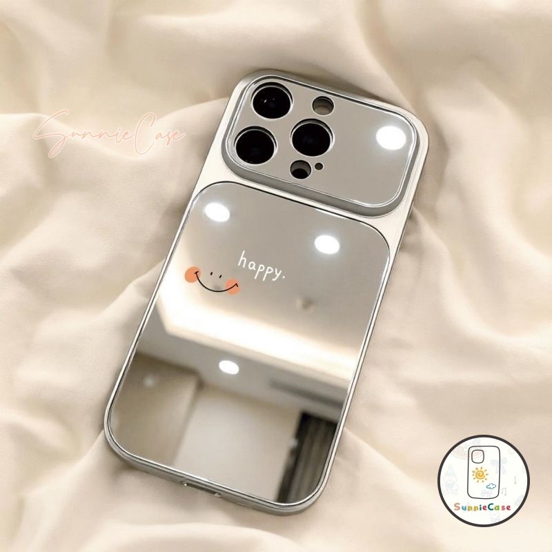 หัวใจเหนื่อยแฮปปี้หญิงสาวหัวใจเรียบง่ายกรณีโทรศัพท์กระจก For iPhone 17 16 14 13 12 11 Pro Max X XR 15 16 plus air