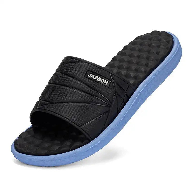 ผู้ชายรองเท้าแตะ Flip-Flops ins สไตล์สีทึบอินเทรนด์วันหยุดชายทะเลชายหาดพักผ่อนกลางแจ้งสวมใส่กลางแจ้ง