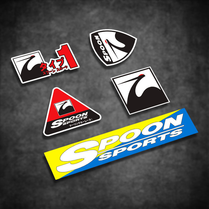 สติ๊กเกอร์ติดรถ SPOON JS RACING Art Fit GK5 Civic เหมาะสําหรับ Honda Queen สติ๊กเกอร์สะท้อนแสงดัดแปล