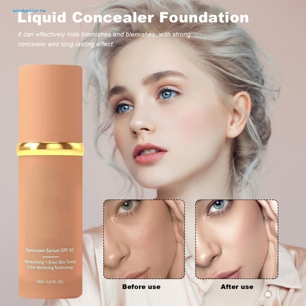 WD Liquid Foundation คอนซีลเลอร์ Foundation 30g 4-in-1 สีเปลี่ยน Foundation Spf 50 น้ําหนักเบา Hydra