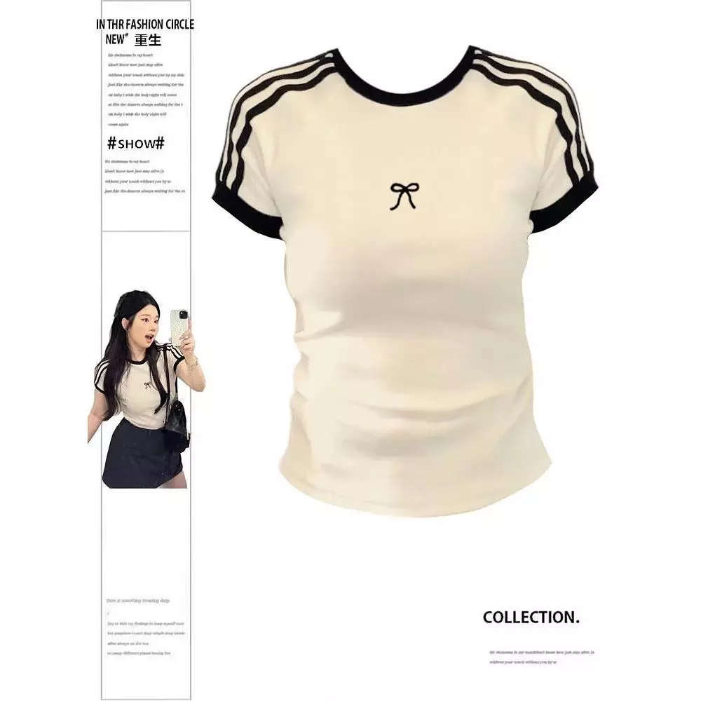 【จัดส่งตลอด 24 ชั่วโมง】M-4XLมีหลายสีให้เลือกคอกลมเสื้อครอปเท่ๆเสื้อแฟชั่นผู้หญิงวัยรุ่นสวยๆรุ่นยอดนิยมชุดเดรสสวยหรูลุค