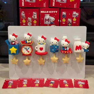 พร้อมส่ง กล่องปริศนาซีรีส์ร้านอาหารย้อนยุค Hello Kitty | การปรับแต่งของขวัญสติ๊กเกอร์ติดตู้เย็นเรืองแสงดาว