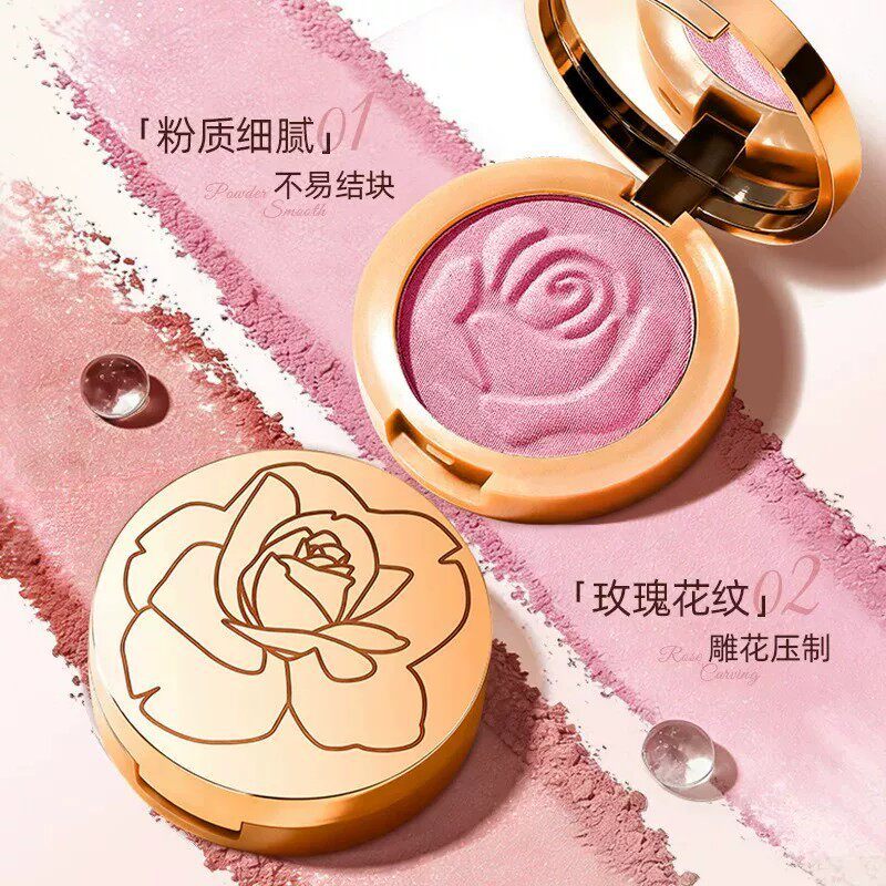 Soft Mist Enhance Complexion Hold Makeup Service Non Easy to Stick Powder Monochrome Blush Palette N