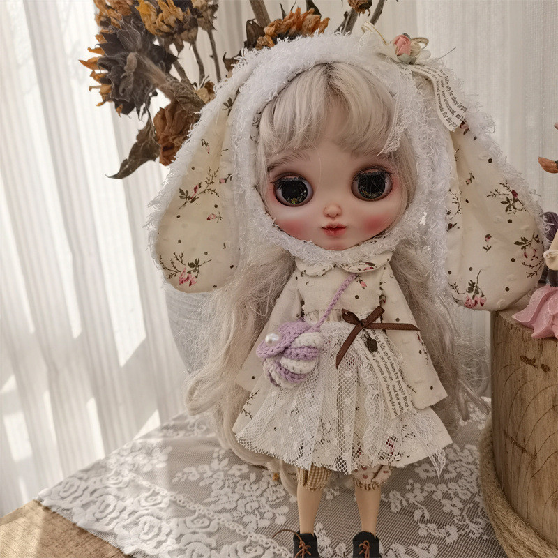 Blythe Little Ragdoll Rabbit Suit Clothes ob22ob24 เสื้อผ้าเด็ก azone ชุดกระโปรงเล็กสไตล์ฤดูร้อน 4.2