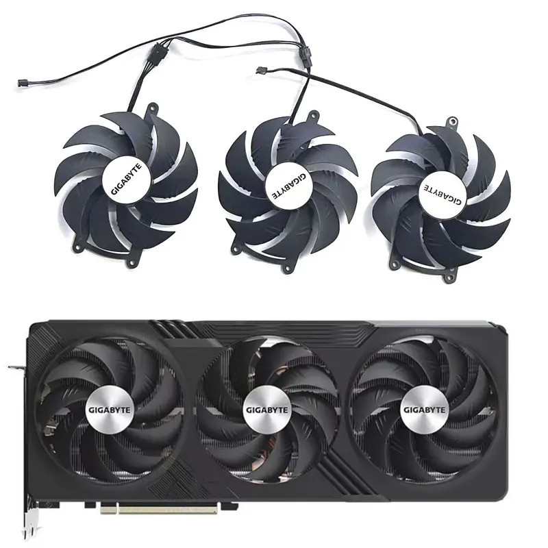 ยี่ห้อใหม่ 95 มม.4PIN PLD10020S12H DC 12V 0.65A RX7900XT GPU พัดลมสําหรับ Gigabyte Radeon RX 7900 XT