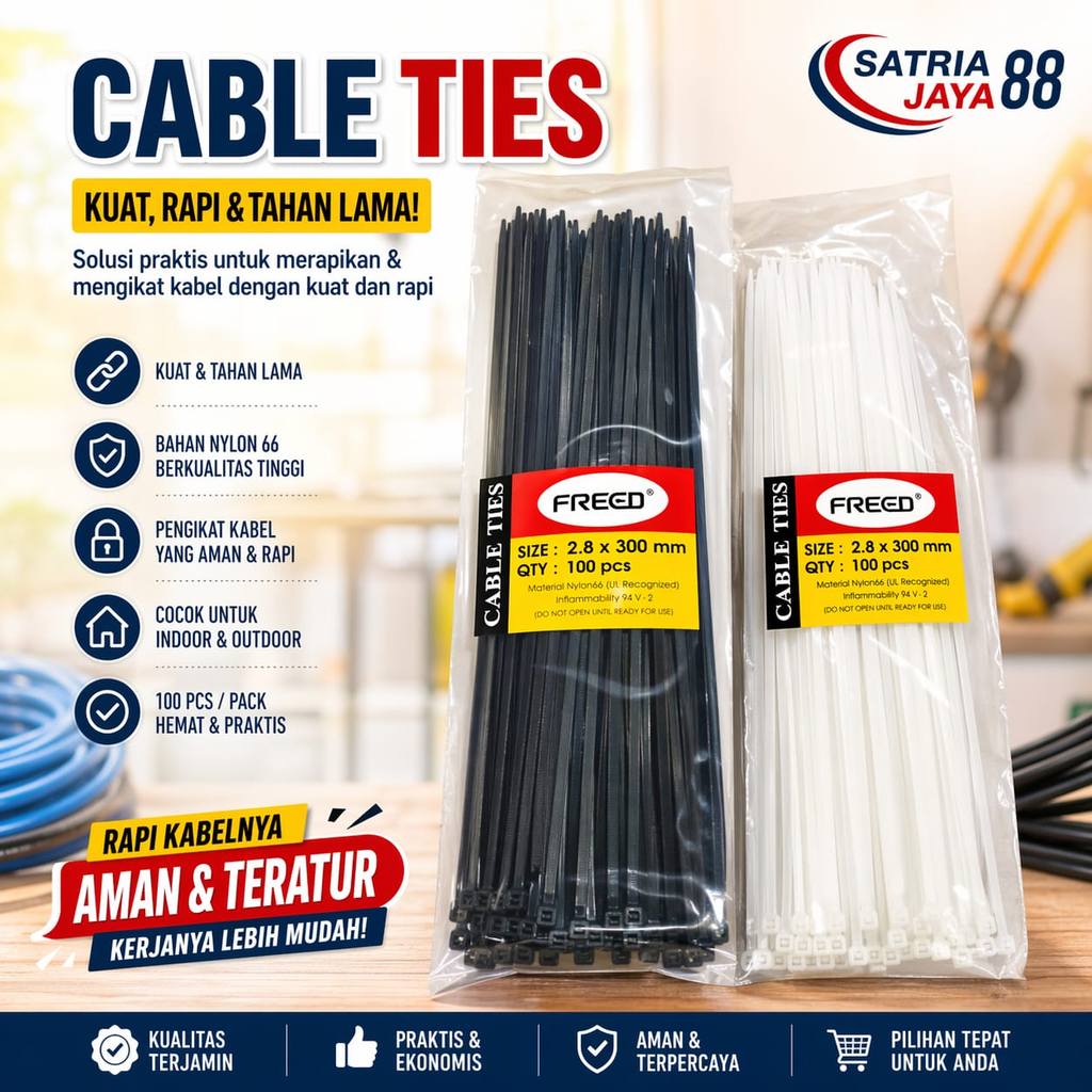 FREED Cable Ties / Cable Ties / Cable Ties 4.8 x 200MM THICK