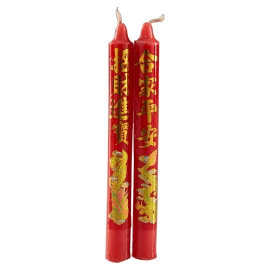 [สินค้าส่งด่วน] เชี่ยวชาญเทียนมังกรคู่สีแดง 12 หุน CC CANDLE DRAGON RED 12 PUPPET