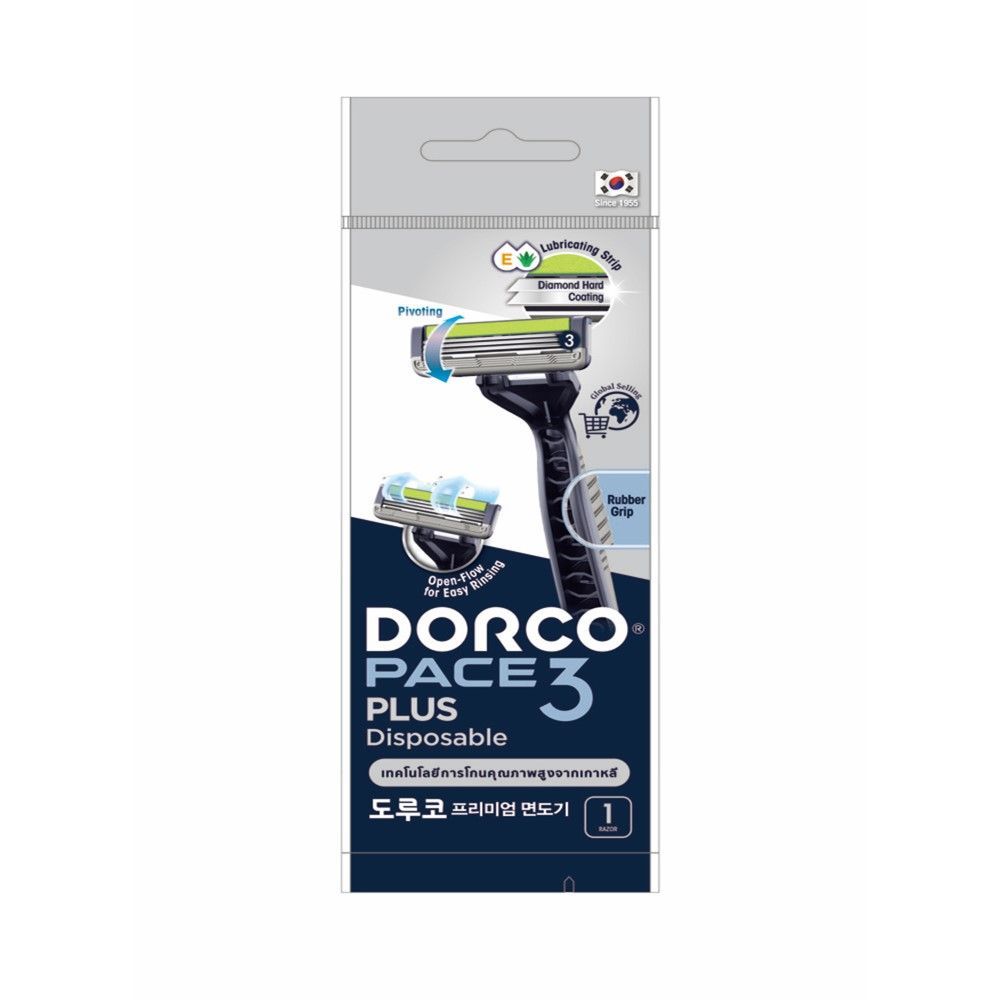 [สินค้าส่งด่วน] ดอร์โค มีดโกนดิสพอสซิเบิ้ล 3ใบมีดแพ็ค1 DORCO DISPOSE RAZOR 3 BLADES PACK1