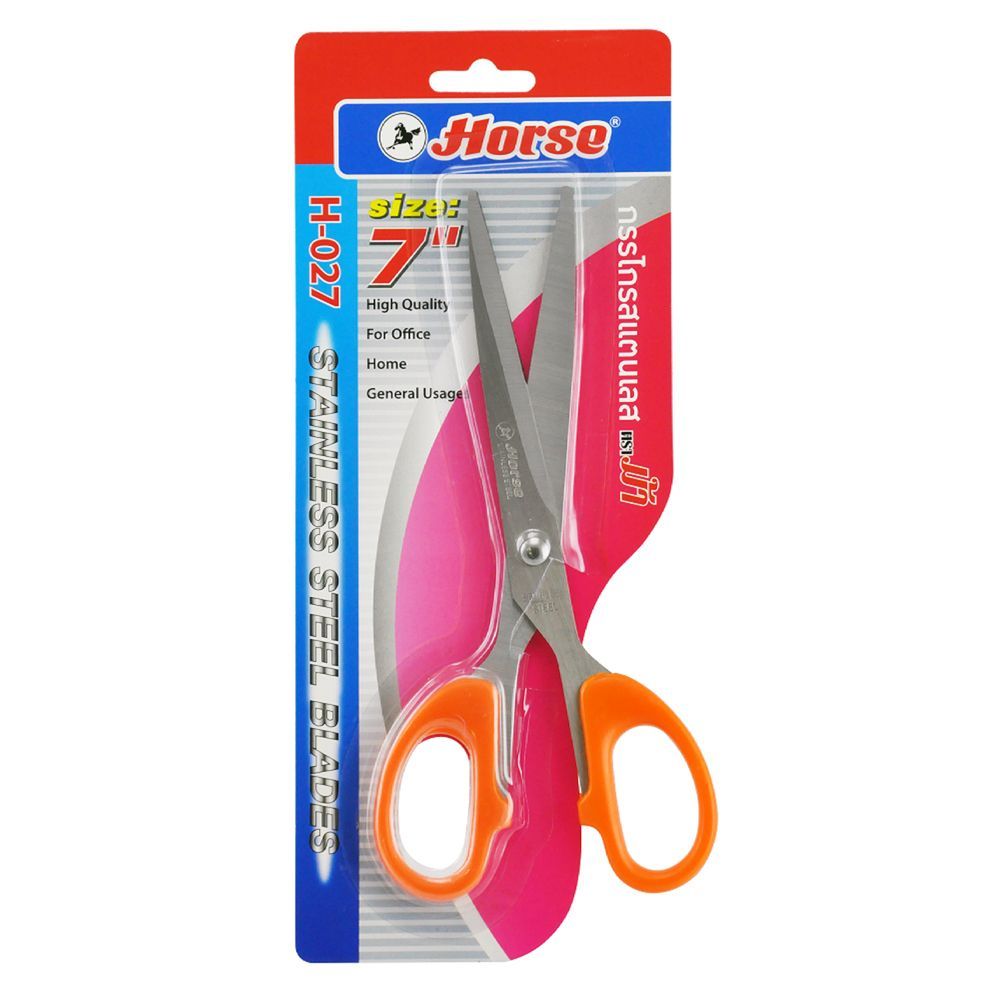[สินค้าส่งด่วน] ตราม้า กรรไกรสแตนเลส 7 นิ้ว H-027 HORSE STAINLESS STEEL BLADES 7 INCH