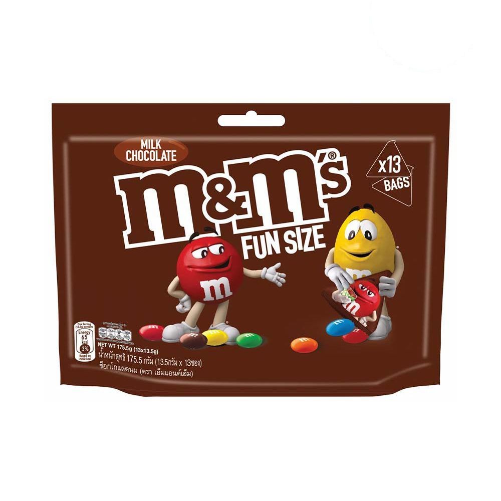 เอ็มแอนด์เอ็มมิลค์ฟันไซส์ 175.5 กรัม M AND M MILK FUNSIZE 175.5 G.