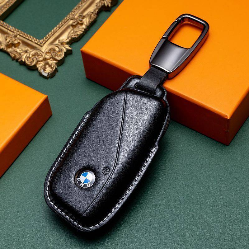Bmw 5 Series Key Shell 3 Series 5 Series 7 Series X1 LCD X3 Car X5 Genuine Leather Key Cover cO7J