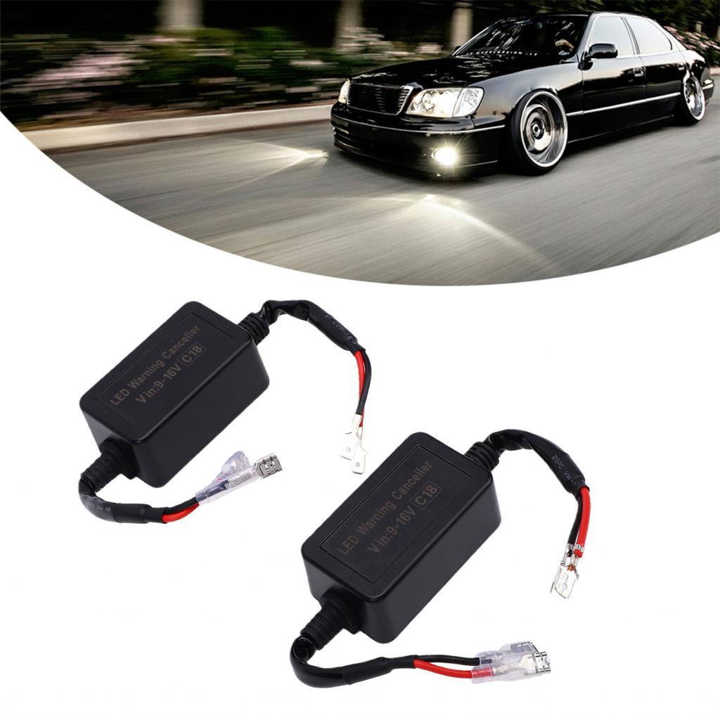 RC_dragons.th 2PCS H1 H3 LED ไฟหน้าตัวถอดรหัส 9-16V Anti Flicker ข้อผิดพลาดฟรีคำเตือนเปลี่ยนสำหรับ G