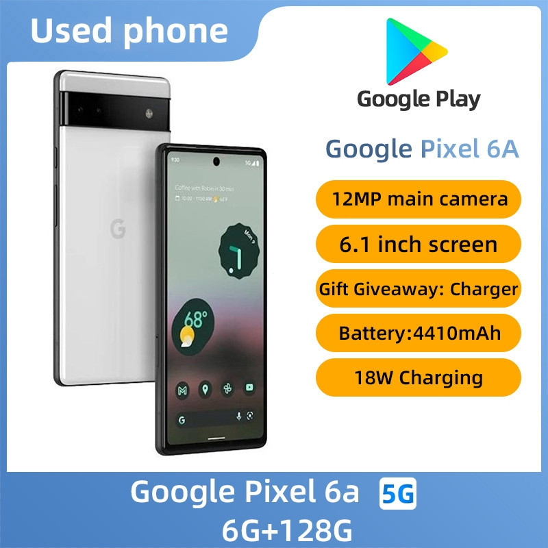 SmartPhone Google pixel 6a 5g 6.1 นิ้ว การรับประกันโทรศัพท์มือสอง Murah