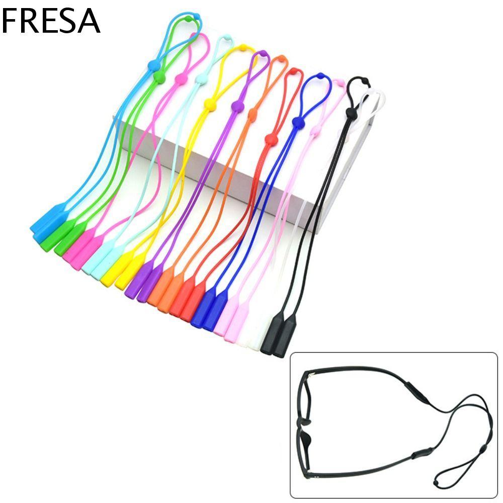 FRESA ซิลิโคนสายคล้องแว่นตา ยืดหยุ่น ปรับได้ สําหรับกีฬาและผู้ใหญ่/เด็ก