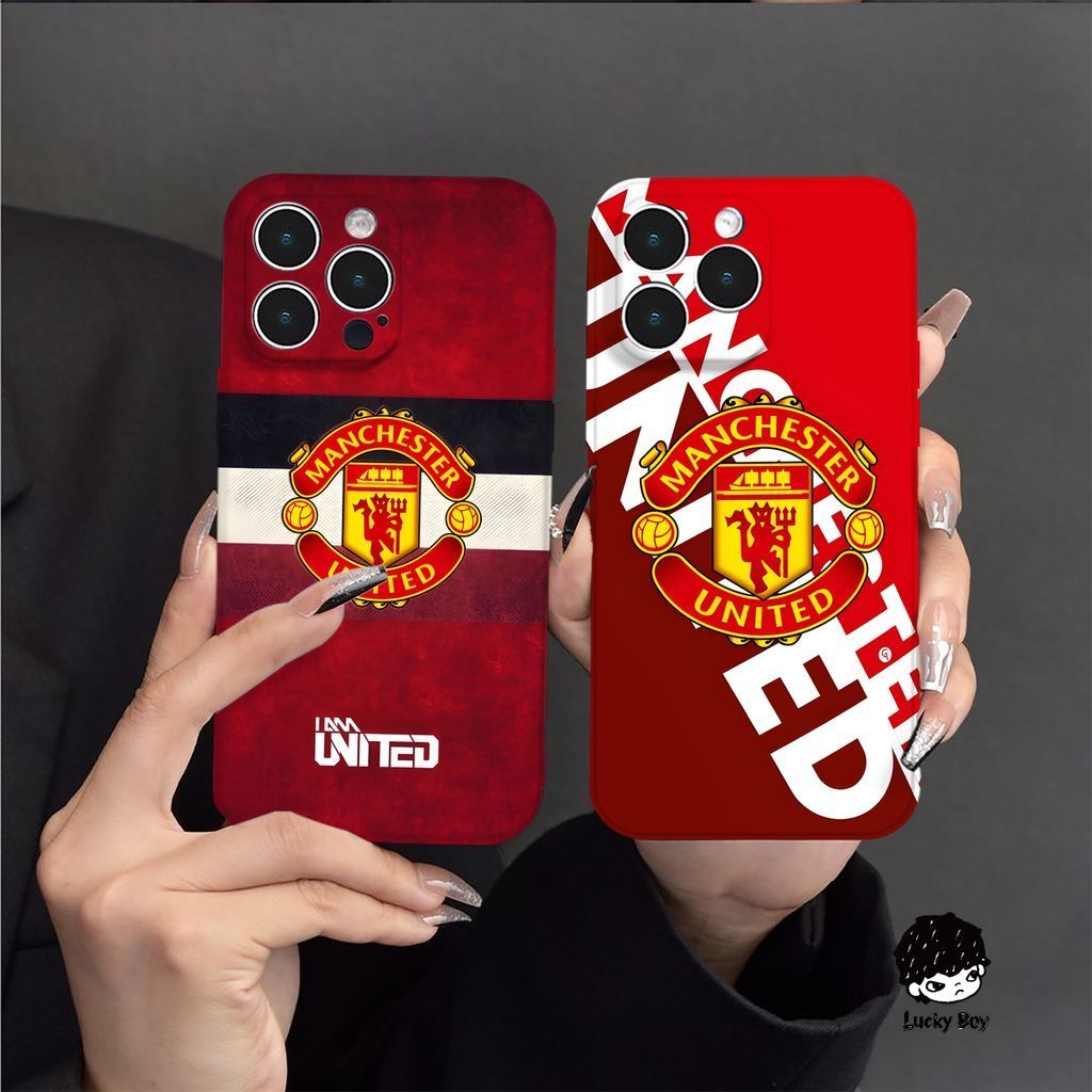 เคสไอโฟนiPhone 17 Pro Max สโมสรดาวฟุตบอล Simple สีทึบ Frosted Electroplate เลนส์ป้องกันเคสโทรศัพท์สําหรับ iPhone 17 Pro Max 16 15 14 13 12 11 7 8 Plus X Xr Xs Max