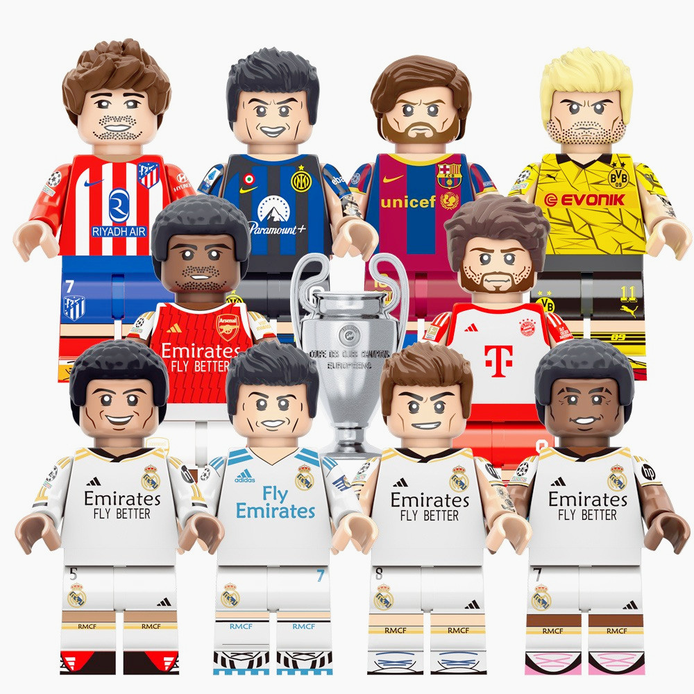 Harry Kane Messi Ronaldo Bukayo Saka Bellingham ฟุตบอลที่มีชื่อเสียงผู้เล่น Star Collection Building Blocks ของเล่นเด็กของขวัญ