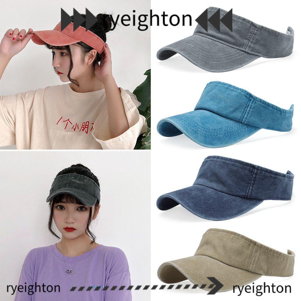 RYEIGHTON Sun Visor ผู้ชายผู้หญิง Casual Tennis Golf Beach Cap
