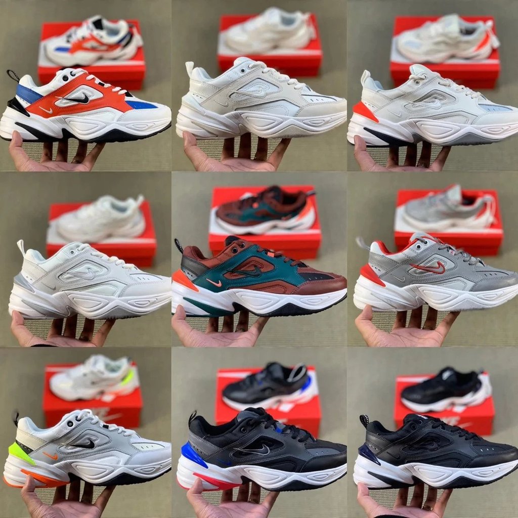 Nikeo M2K Tekno รองเท้าผู้ชาย Street Wear รองเท้าผู้หญิง Retro รองเท้าเก่ารองเท้ากีฬา Casual Air Cus