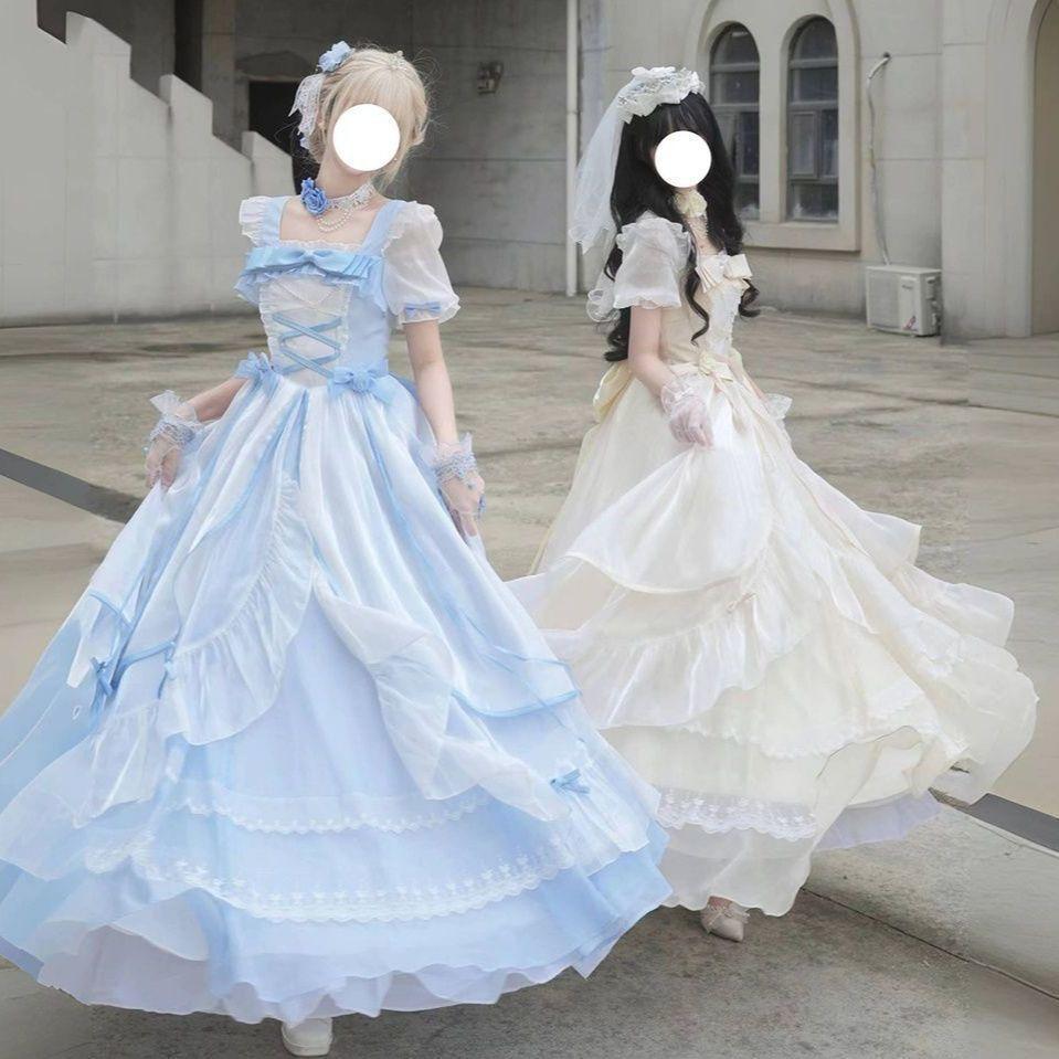 [ลดราคาจํากัดเวลา] lolita lolita Woole Dress lolita ชุดเดรสยาวแท้ Running Princess Dress Dress Dress