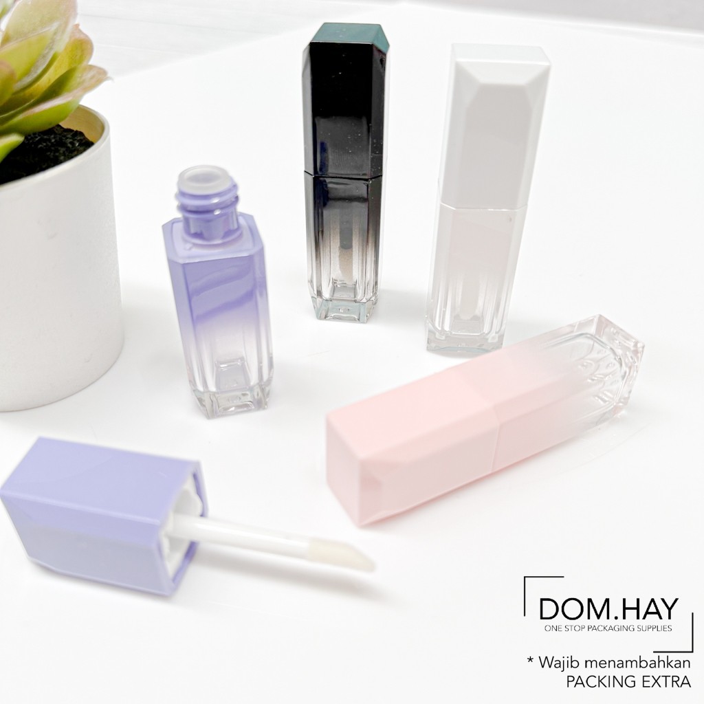5ml กล่องเปล่า Lip Gloss ขวด KLG3 Ombre Gradient บรรจุภัณฑ์เครื่องสําอาง Lip สี Lipgloss Liptint ลิป