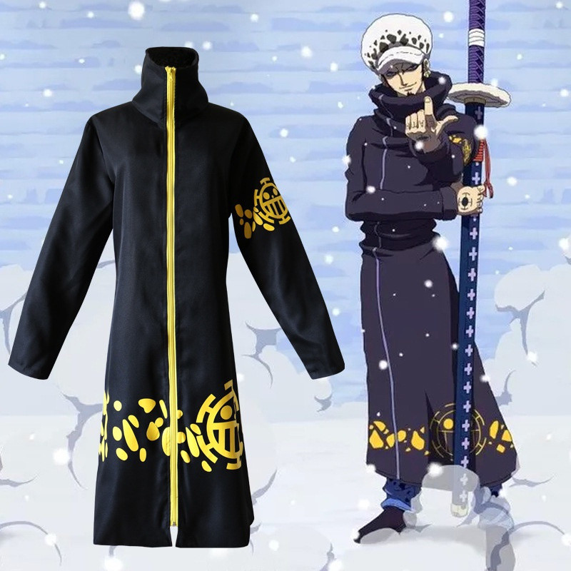อะนิเมะOne Piece Trafalgarกฎหมายหลังจาก 2 ปีคอสเพลย์เครื่องแต่งกายเสื้อเสื้อคลุมOuterwearวันเกิดCarnival Partyของขวัญชุดเครื่องแต่งกายฮาโลวีนเครื่องแต่งกายคริสต์มาสอะนิเมะCos stage pe