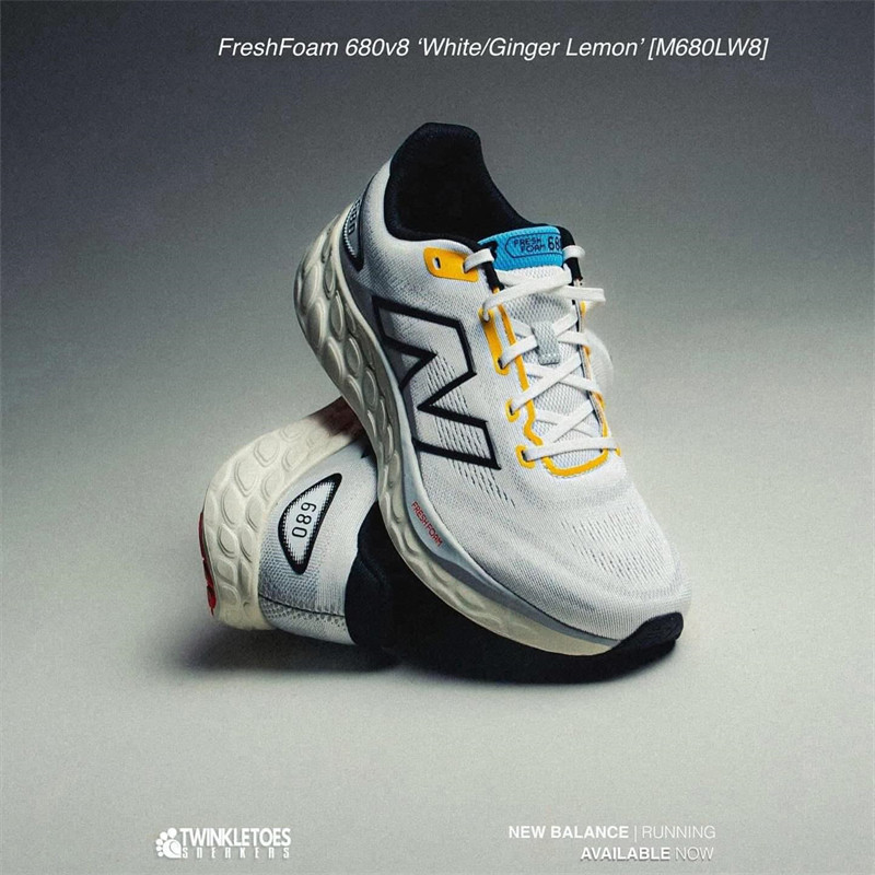 Original New Balance NB 680 V8 รองเท้าผ้าใบ M680LW8 ประกัน 1 ปีของแท้ของแท้ของแท้ของแท้ผลิตภัณฑ์ของแ