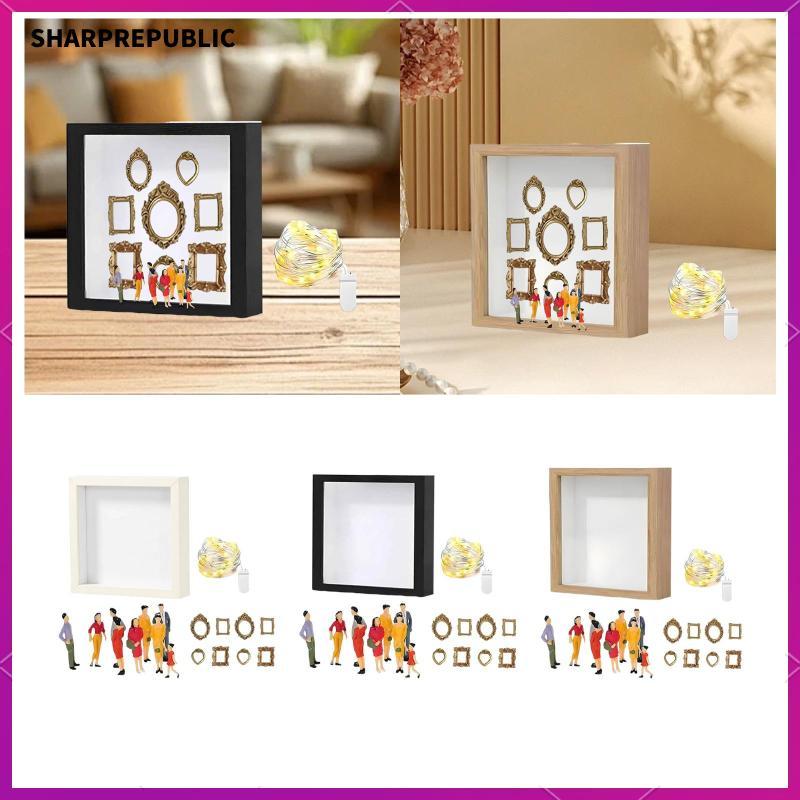 [Sharprepublic] DIY Mini Museum Silhouette Box Museum of US Box for Wedding Anniversary Gift