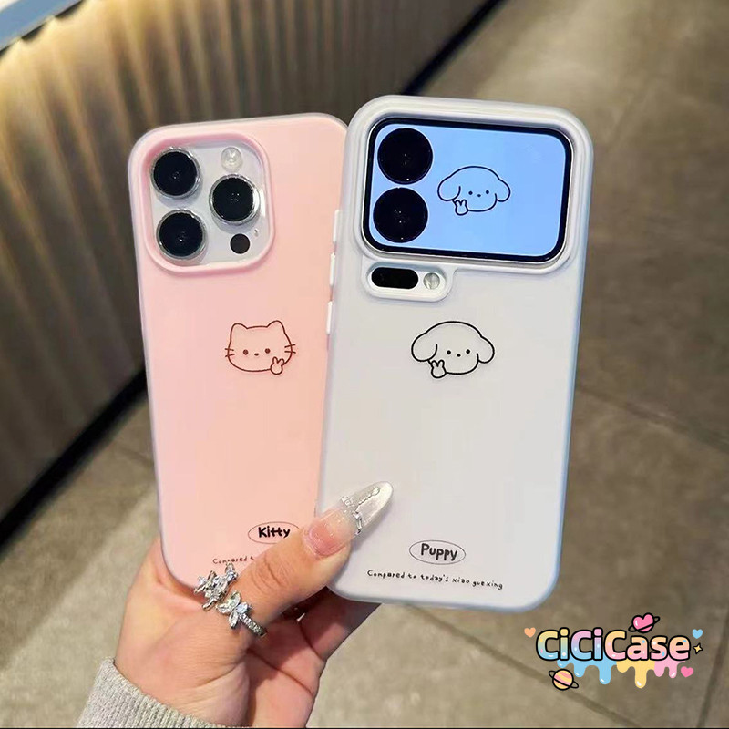 เหมาะสำหรับ OPPO Reno 16 16F 12 12F 5 5F 10 11 13F 4F 5 6Z 7Z 8Z 8T 11F 14F 15 15F 15 Proกรอบโทรศัพท์รูปหมาน้อยกับแมวน่