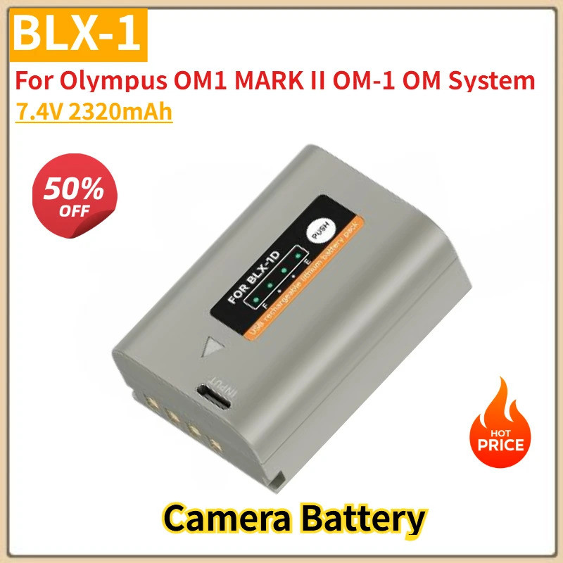 สําหรับ Olympus OM1 MARK II OM-1 OM ระบบ 7.4V 2320mAh BLX 1 BLX-1 แบตเตอรี่ Type C USB Fast ชาร์จพอร