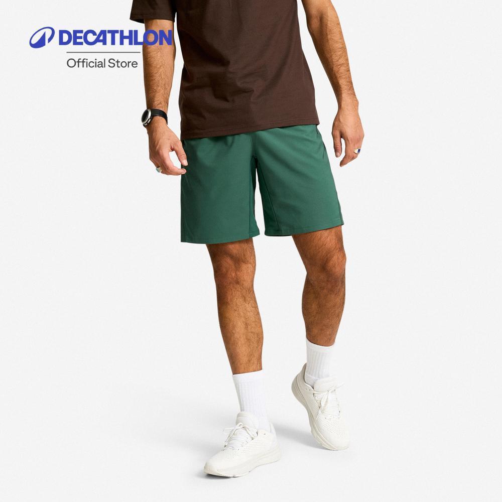 Decathlon Fitness Shorts With Zip Pockets กางเกงฟิตเนสขาสั้นมีกระเป๋าซิป - Dark Green