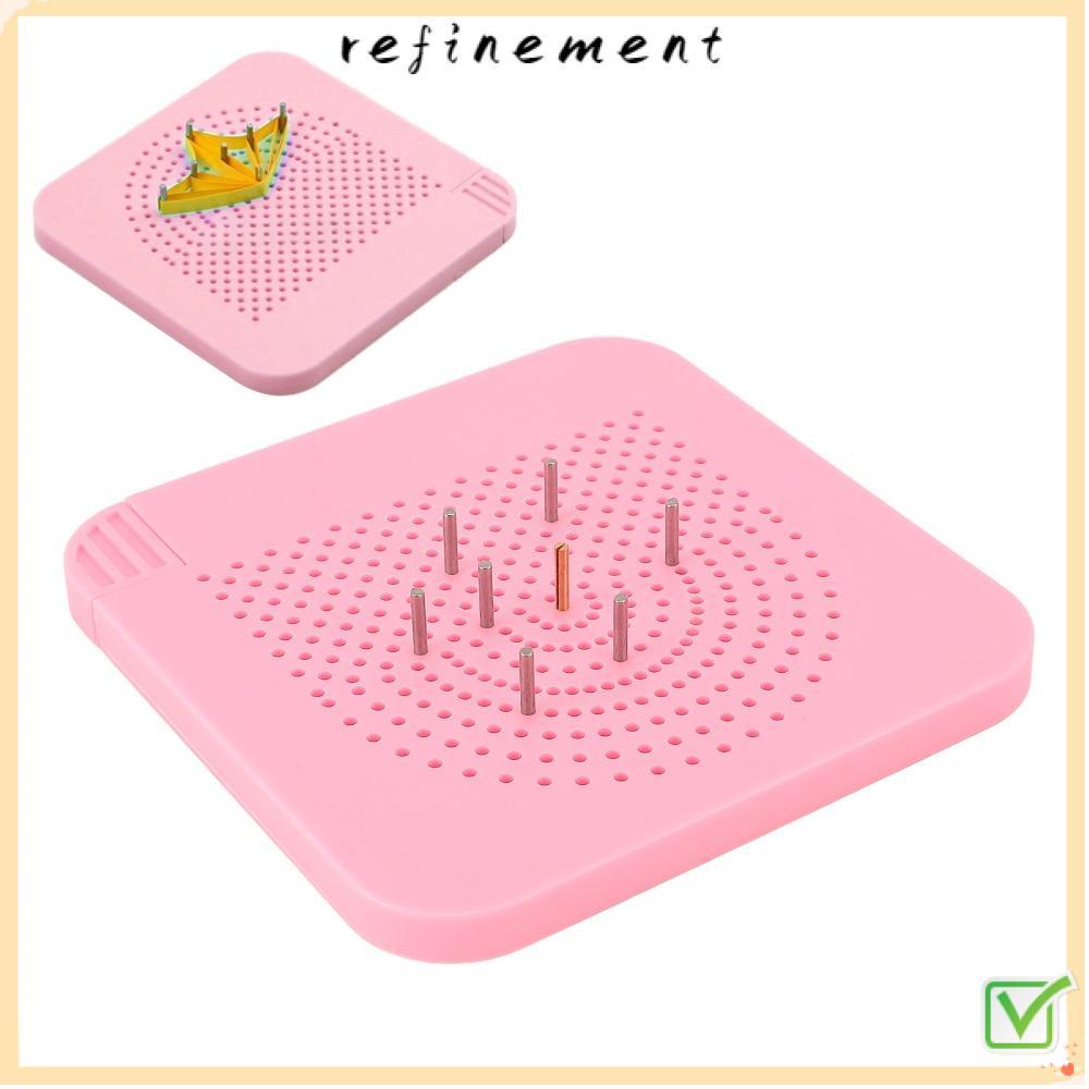 REFINEMENT Quilling Guide Board, พร้อมลิ้นชักเก็บตารางกระดาษ Quilling Board, Quilling Tools พลาสติกพ