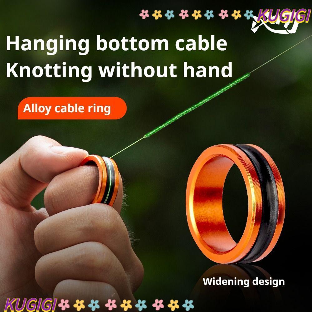 KUGIGI เครื่องมือกระชับรอกตกปลา, อุปกรณ์ดึงสายเบ็ดโลหะผสมกันลื่น, อุปกรณ์ป้องกันมือแบบพกพามืออาชีพ Fast Line Dragger กิจกรรมกลางแจ้ง