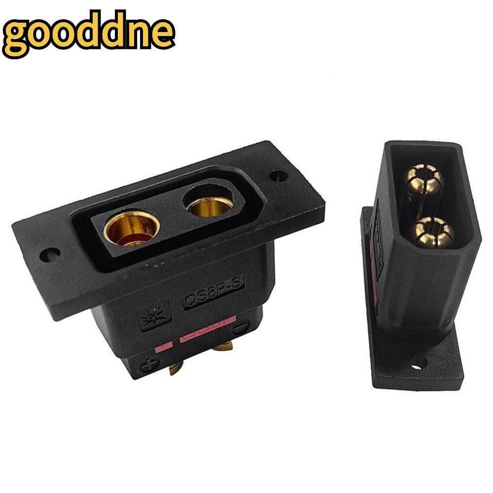 GOODDNE QS8P-S ปลั๊กแบตเตอรี่, สีดําชุบทอง QS8-S Connector, High Current Anti Spark RC อุปกรณ์เสริมส
