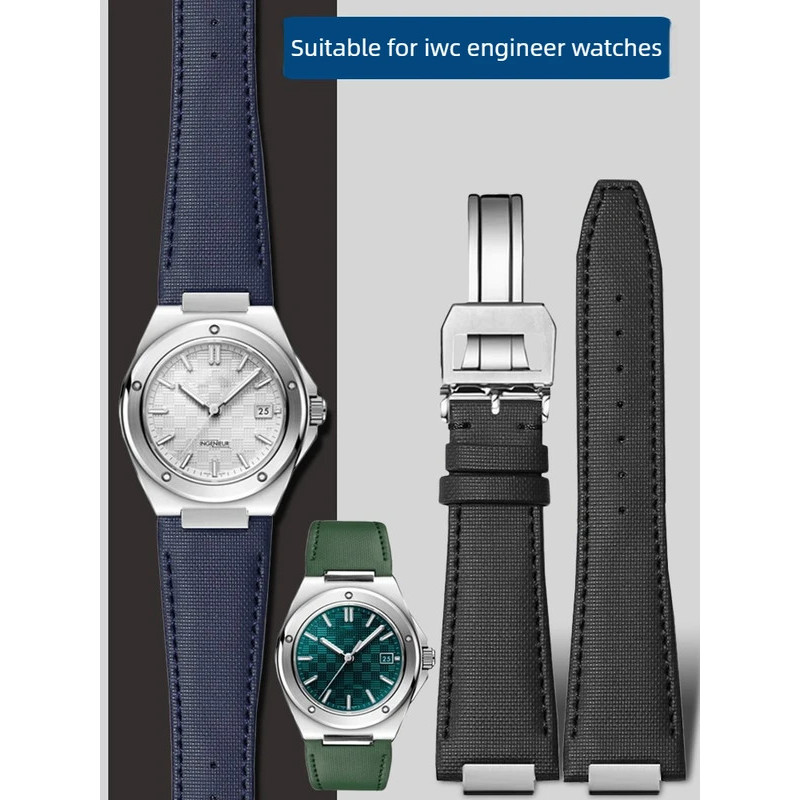 Suitable for IWC Engineer IW328901 328902 328903 Series Leather Nylon Pattern Watch Strap